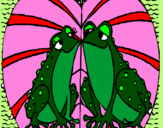 Coloring page Frogs in love painted byfortesa