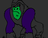 Coloring page Gorilla painted byCARLOS