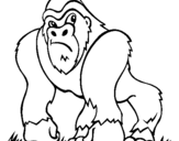 Coloring page Gorilla painted byalex