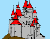 Coloring page Medieval castle painted bykamelot