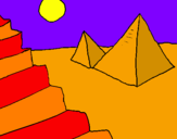 Coloring page Pyramids painted byBarb B