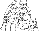 Coloring page Family  painted bymk