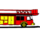 Coloring page Fire engine with ladder painted bypablito jesus