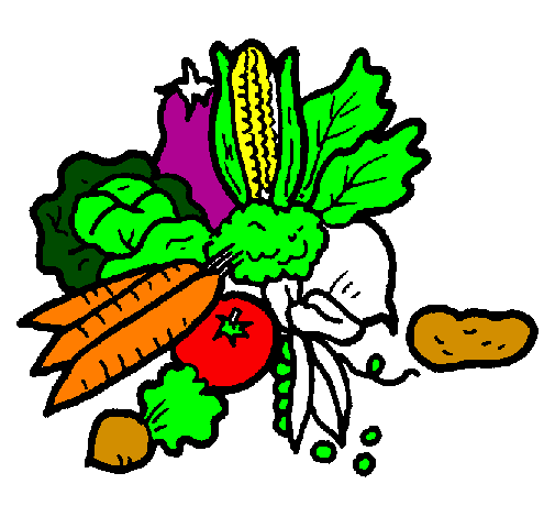 Coloring page vegetables painted byGary