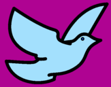 Coloring page Dove of peace painted bypali