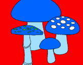 Coloring page Mushrooms painted byAbigail