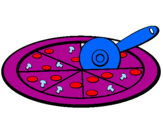 Coloring page Pizza painted bypanchita