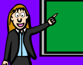 Coloring page Teacher II painted bycilla