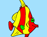 Coloring page Tropical fish painted byazzeddine