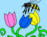 Coloring page Bee painted bykatie