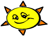 Coloring page Smiling sun painted bycynthia