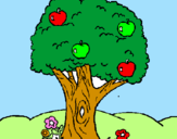 Coloring page Apple tree painted byjulia