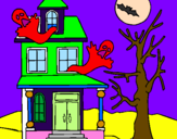 Coloring page Ghost house painted byElias.