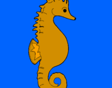 Coloring page Sea horse painted byIratxe