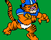Coloring page Tiger player painted byKaitlin