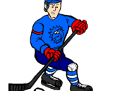 Coloring page Ice hockey player painted byzendahockeypalyer
