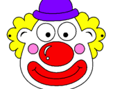 Coloring page Clown painted by,,,,,