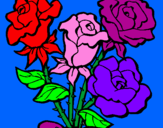 Coloring page Bunch of roses painted byShakeema