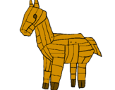 Coloring page Trojan horse painted bymiranda