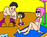 Coloring page Family vacation painted byjuan  pablo
