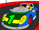 Coloring page Race car painted byHermann
