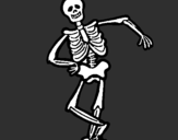Coloring page Happy skeleton painted byJohn