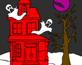 Coloring page Ghost house painted bytuma