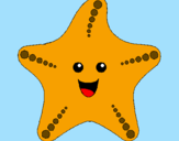 Coloring page Starfish painted byVictoria