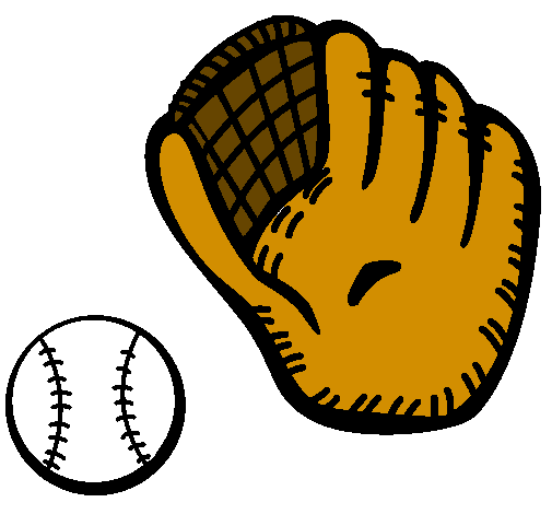 Baseball glove and baseball ball