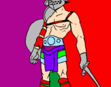 Coloring page Gladiator painted byarlene