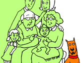 Coloring page Family  painted byedison