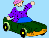 Coloring page Doll in convertible painted byfernanda