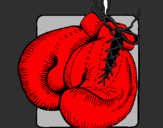 Coloring page Boxing gloves painted byBRITTANY
