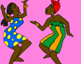 Coloring page Dancing women painted byMiaow