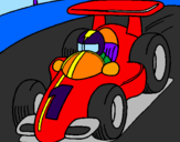 Coloring page Racing car painted byWyatt