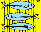 Coloring page Fish painted byL.J.
