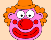 Coloring page Clown painted byMarga