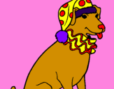 Coloring page Clown dog painted byOcean