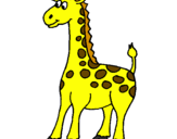 Coloring page Giraffe painted byJIRAFFA