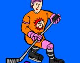 Coloring page Ice hockey player painted byzz