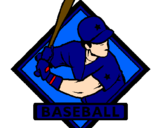 Coloring page Baseball logo painted bysergio