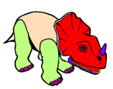 Coloring page Triceratops II painted bySampson by Nate