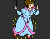 Coloring page Fairy godmother painted byAlmanda