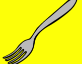 Coloring page Fork painted bylus  orlando 