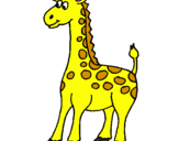 Coloring page Giraffe painted byjerry