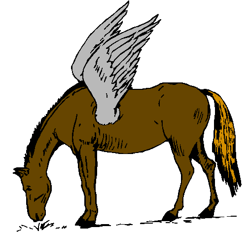 Coloring page Pegasus painted bymegan