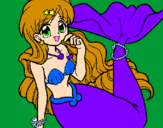 Coloring page Mermaid painted byvictoria