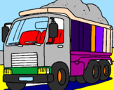 Coloring page Dumper truck painted byoscar