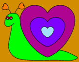 Coloring page Heart snail painted byEleni