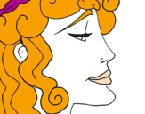 Coloring page Woman's head painted bylauren